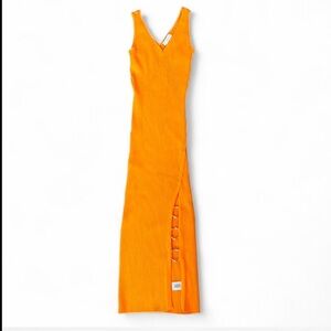 Orange Sleeveless Keyhole Detail Maxi Dress House of Harlow